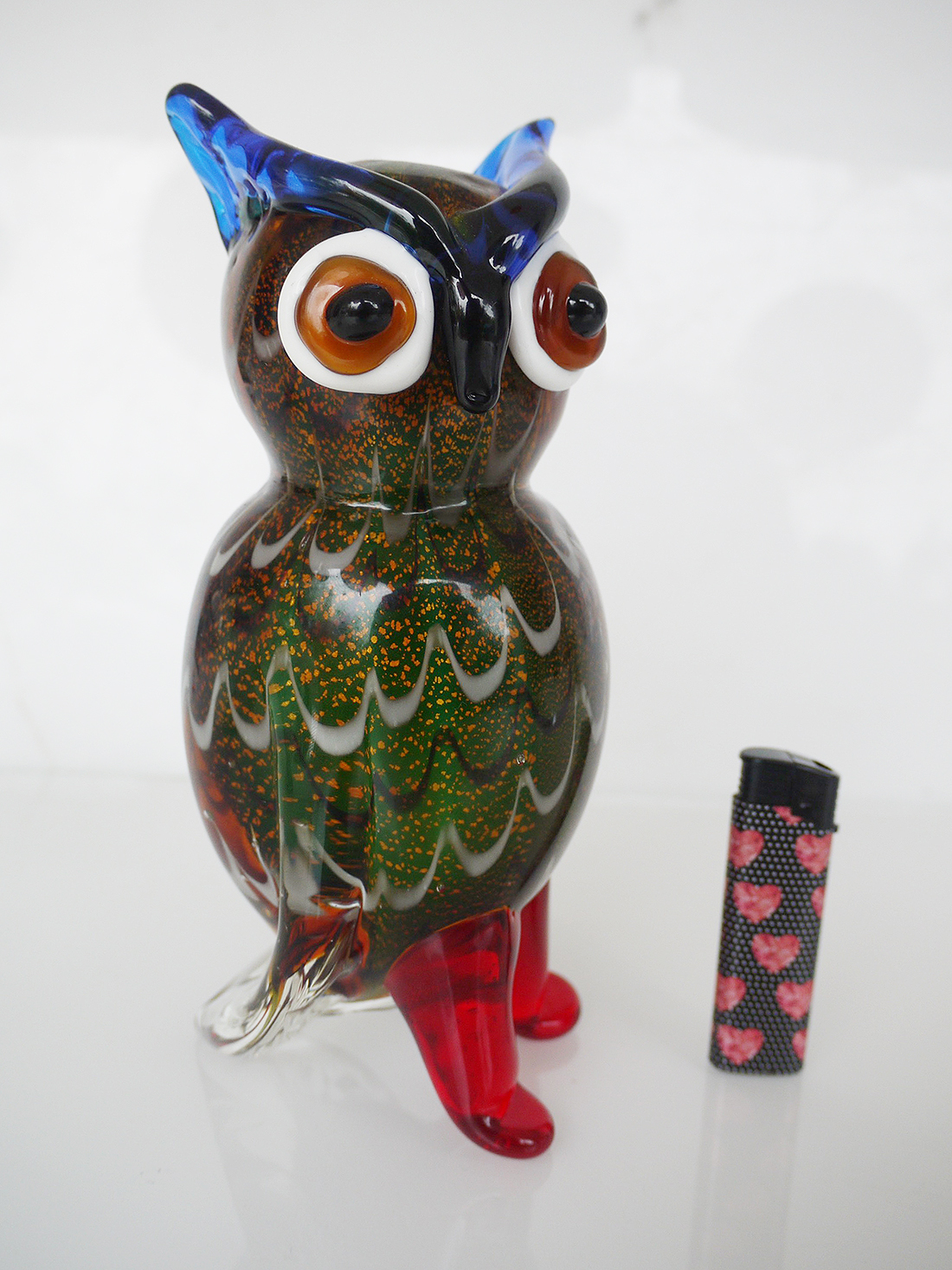 Hand Blown Glass MURANO Art Glass Figurine OWL Italy eBay