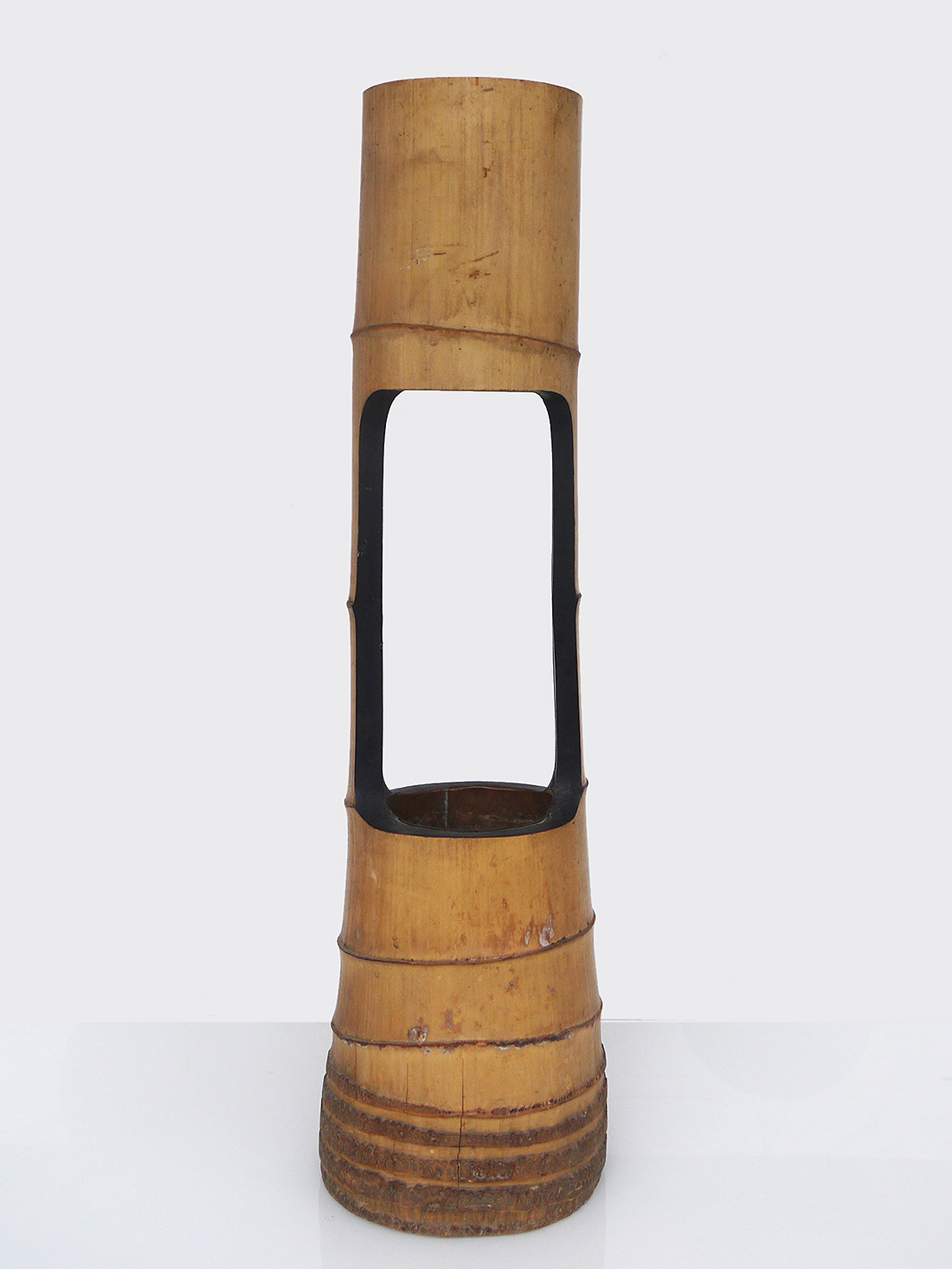 Antique Tall Handmade Japanese Bamboo IKEBANA Vase Container 19thC. eBay